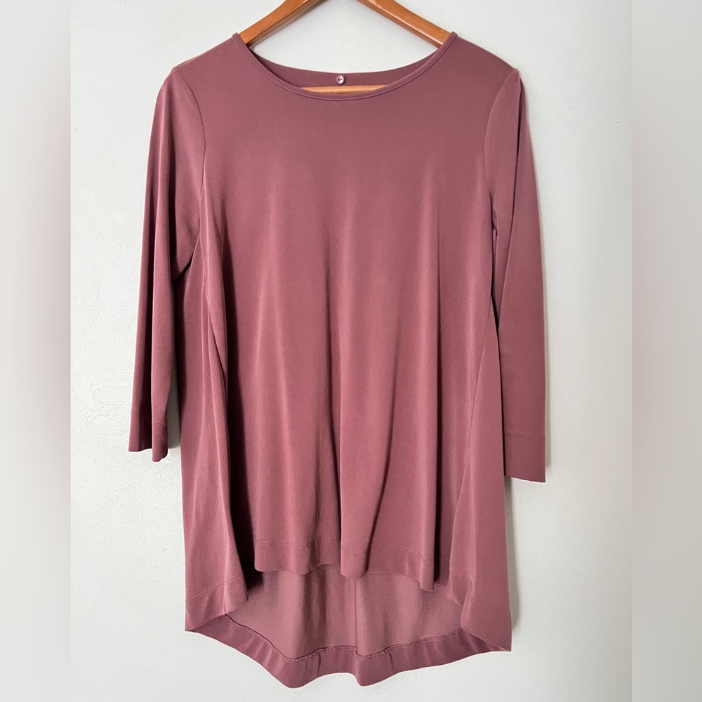 John Mark Women's Top Tunic Pink Soft Modal Lagenlook Size S